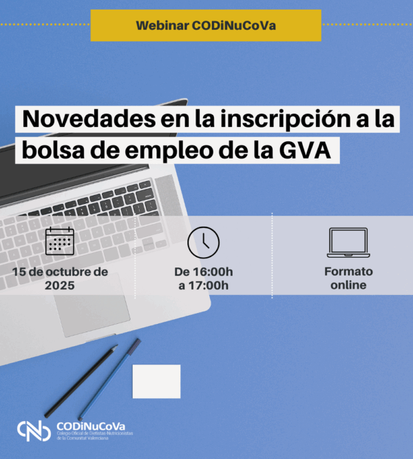 Webinar: Novedades en la inscripción a la bolsa de empleo de la GVA