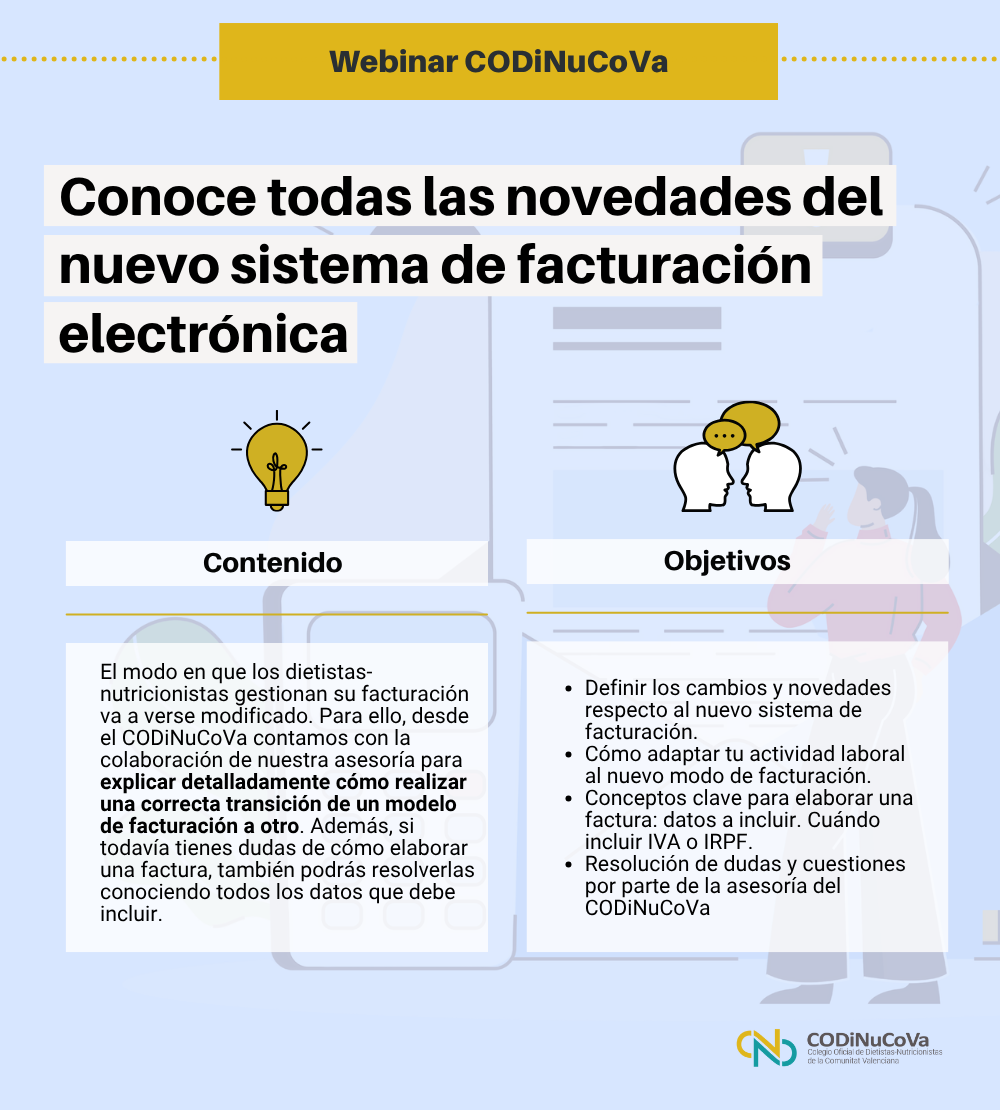 Webinar: "Conoce todas las novedades del nuevo sistema de facturación electrónica" - Imagen 3