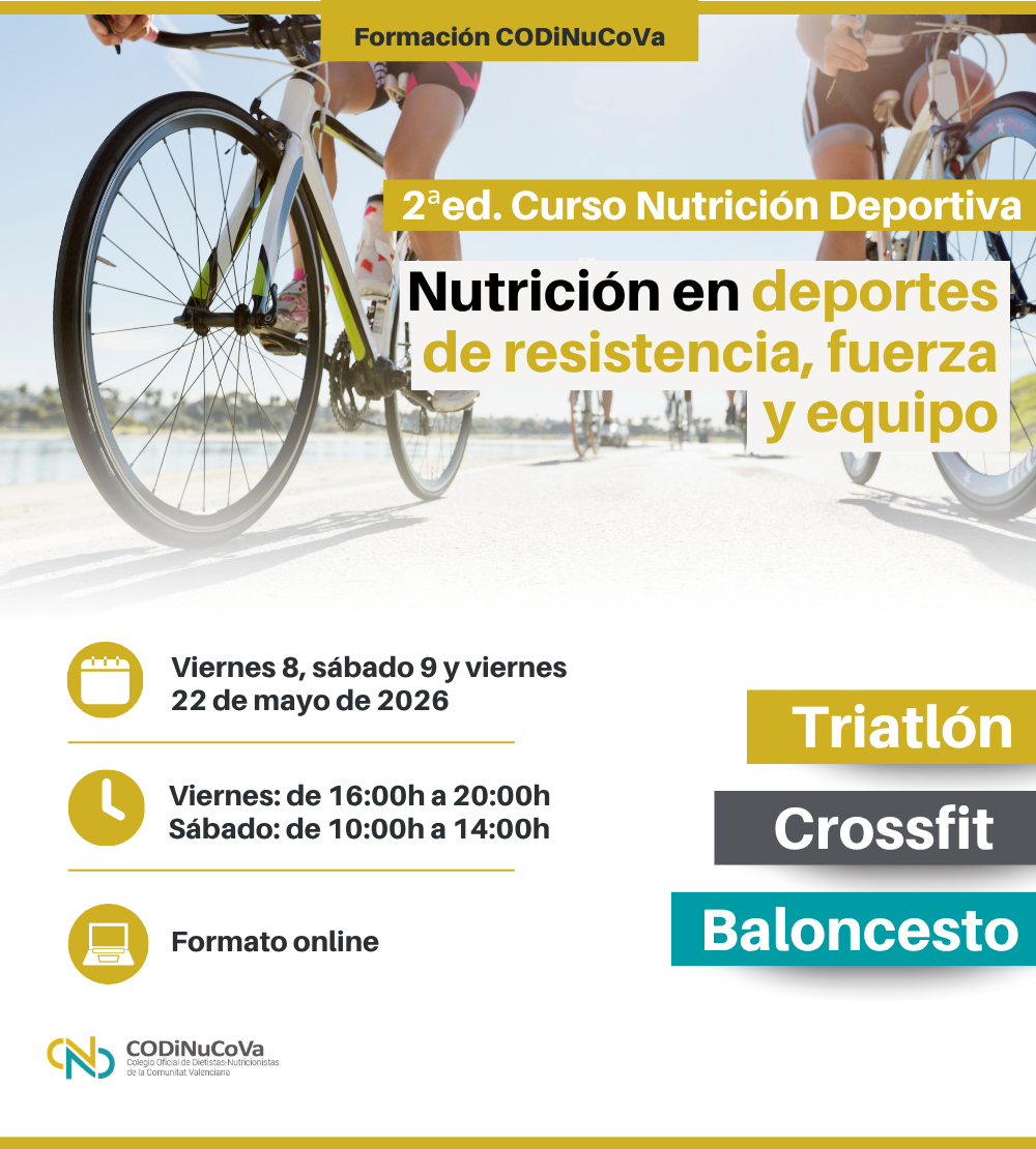 Curso en «Nutrición deportiva en resistencia, fuerza y deportes de equipo»
