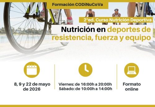 Curso en «Nutrición deportiva en resistencia, fuerza y deportes de equipo»