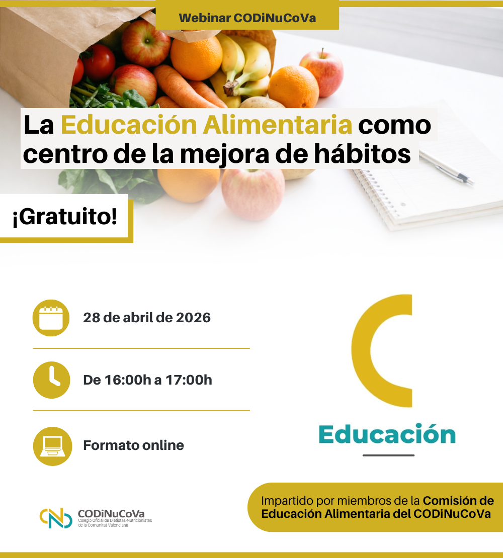 Webinar: "La Educación Alimentaria como centro de la mejora de hábitos"